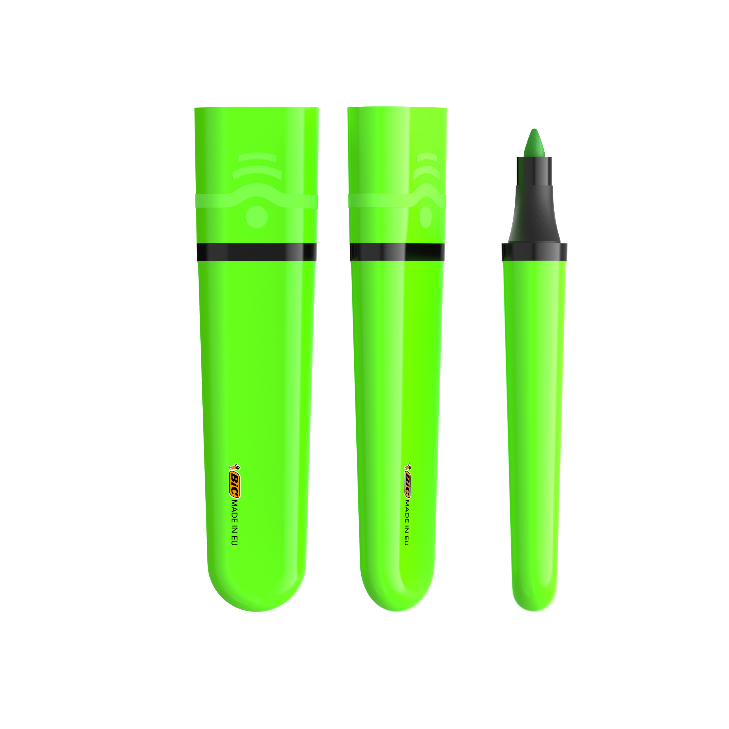 Surligneur double pointe personnalisé BIC Highlighter Flat Vert Pomme